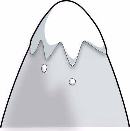 dann ein abstrakter gemalter Berg