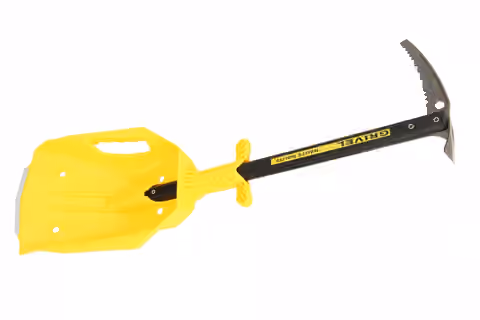 ледоруб в качестве ручки снеговой лопаты grivel steel blade
